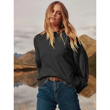 Stylish Oversized Fuzzy Knit Sweater for Women