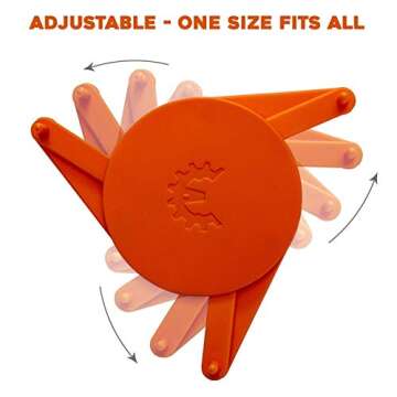 ELYPRO Coffee Mug Organizers and Storage, Kitchen Cabinet Shelf Organizer - Cupboard and Pantry Organization, Expandable Stackable Gadget for Tea Cup and Coffee Mugs, Save Space (Orange)