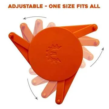 ELYPRO Coffee Mug Organizers and Storage, Kitchen Cabinet Shelf Organizer - Cupboard and Pantry Organization, Expandable Stackable Gadget for Tea Cup and Coffee Mugs, Save Space (Orange)