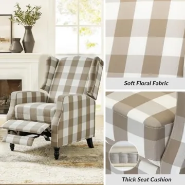 Stylish Upholstered Wingback Recliner Chair for Comfort