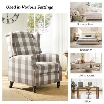 Stylish Upholstered Wingback Recliner Chair for Comfort