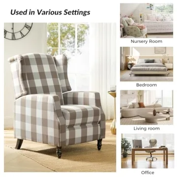Stylish Upholstered Wingback Recliner Chair for Comfort