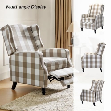 Stylish Upholstered Wingback Recliner Chair for Comfort