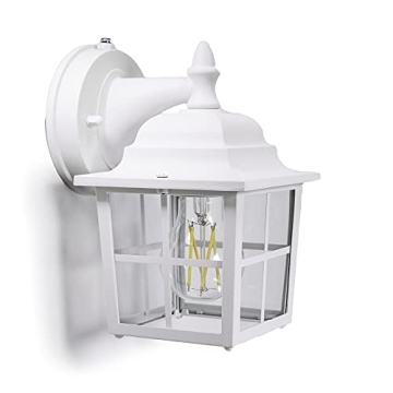 CORAMDEO French Pane Outdoor Dusk to Dawn Porch Light - Elegant & Functional for Your Patio