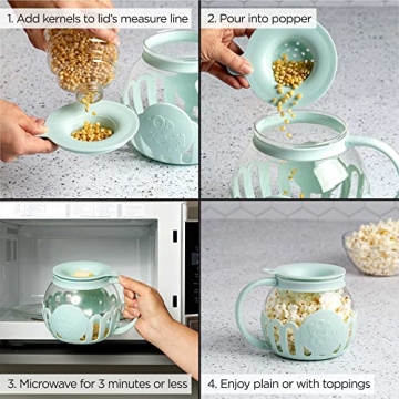 Ecolution Popcorn Popper - BPA Free, 3-in-1 Lid