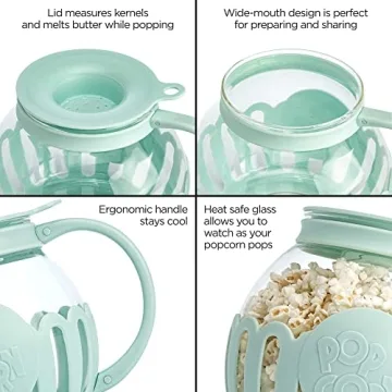 Ecolution Popcorn Popper - BPA Free, 3-in-1 Lid