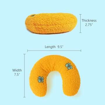 Whimsicalfox Cat Pillow for Indoor Cats, Ultra Soft Fluffy Cat Calming Pillow, Half Donut Cuddler wi...