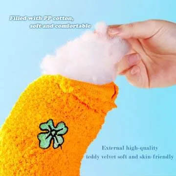 Whimsicalfox Cat Pillow for Indoor Cats, Ultra Soft Fluffy Cat Calming Pillow, Half Donut Cuddler with Cute Embroidery Pattern Providing Support of Pet Neck, Machine Washable