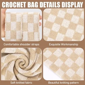 hatisan Crochet Beach Tote Bag for Women Summer Style