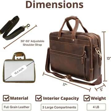 Elegant Leather Briefcase for Professionals