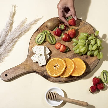 GoCraft Mango Wood Pizza Peel Cutting Board 16x11