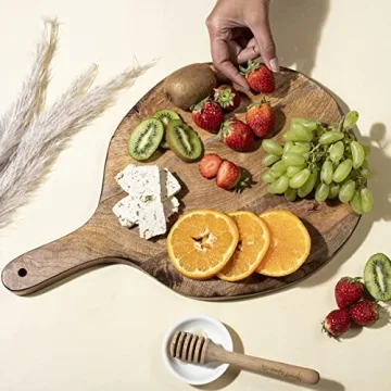 GoCraft Mango Wood Pizza Peel Cutting Board 16x11