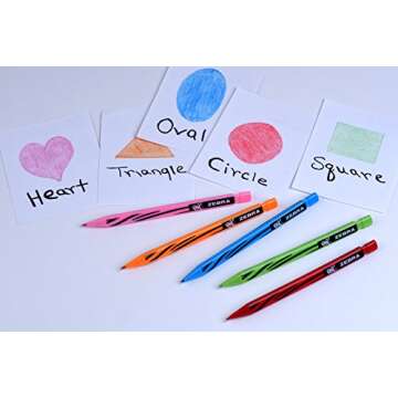 Zebra Cadoozles Starters Colored Mechanical Pencil, 2.0mm Point Size, Assorted Colors, 12-Count