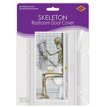 Beistle Skeleton Restroom Door Cover Party Accessory