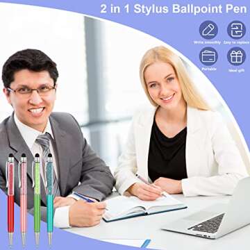 MengRan Crystal Stylus Pens - Stylish, Smooth, Gift Ready