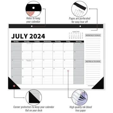 Sproutbrite 18 Month Desk Calendar 2024-2025