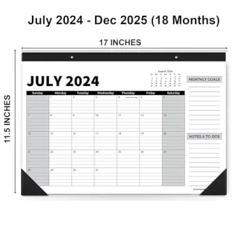 Sproutbrite 18 Month Desk Calendar 2024-2025