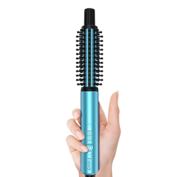 FARERY Mini Pro Curling Brush: Travel Size & Adjustable Heat for Curls