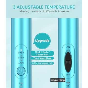 FARERY Mini Curling Brush 3 Temperature Adjustable