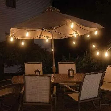 GOOTHY 10 Pack LED Replacement Light Bulbs, LED E12 Candelabra Base Edison Bulbs for ST38 Outdoor Patio String Lights, 0.6W Shatterproof Energy-Saving LED Bulbs, Dimmable, Warm White