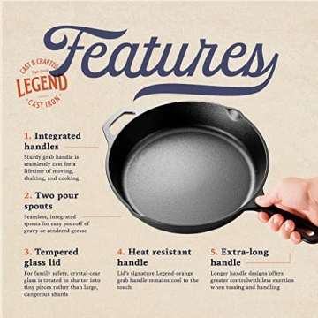 High-Quality Legend Cast Iron Skillet Set 10" & 12"