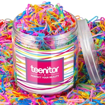 Teenitor Color Elastic Hair Bands 2000pcs for All Ages