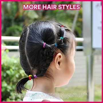 Teenitor Color Elastic Hair Bands 2000pcs for All Ages