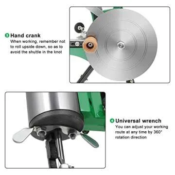 Shoe Repair Machine, Cobbler Sewing Machine, Leather Sewing Machine, Manual Dual Cotton Nylon Line Sewing Machine for Upsolery, Clothes, Zippers and Tents