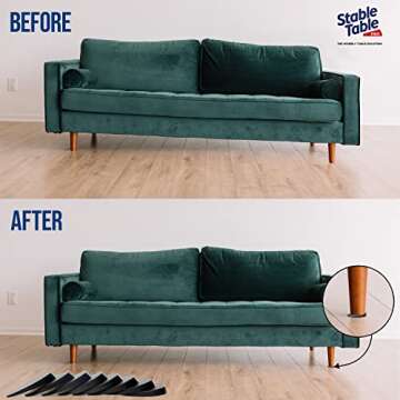 Stable Table - Black Restaurant Table Leg 30 Shim Wedges Premium Furniture Levelers Table Shims, Home Improvement DIY Levelers - Rubber Type Texture, Firm, Non-Slip, Doors, Tables and More