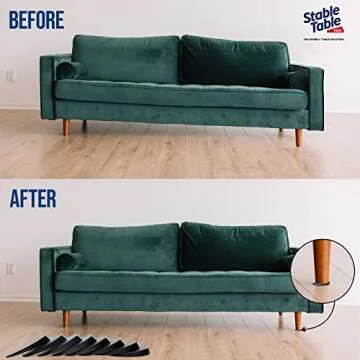 Stable Table - Black Restaurant Table Leg 30 Shim Wedges Premium Furniture Levelers Table Shims, Home Improvement DIY Levelers - Rubber Type Texture, Firm, Non-Slip, Doors, Tables and More