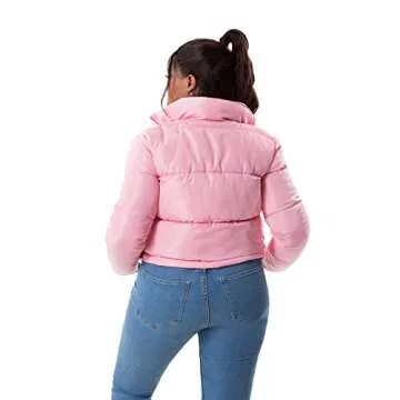 Hujoin Women's Crop Short Jacket Cropped Puffer Fashion Jackets for Women Warm Winter Lightweight Coat