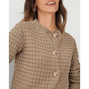 PRETTYGARDEN Women’s Knit Cardigan - Trendy Comfortable Outerwear