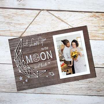 SELORY Unique Wooden Picture Frame Gift for Couples