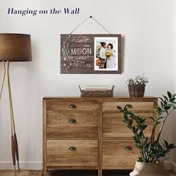 SELORY Unique Wooden Picture Frame Gift for Couples