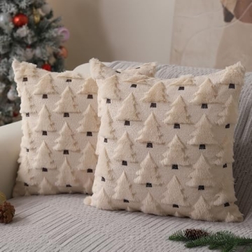 Allorry 18x18 Christmas Pillow Covers Set of 2