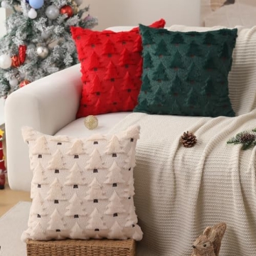 Allorry 18x18 Christmas Pillow Covers Set of 2
