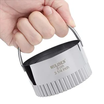 HULISEN Biscuit Cutter Set - 5 Durable Stainless Steel Cutters with Handle