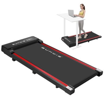 GUMWIG Under Desk Walking Pad, Compact Treadmill for Home Office Exercise Equipment, Portable Joggin...
