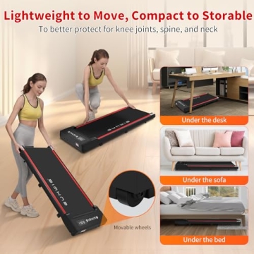 GUMWIG Under Desk Walking Pad Compact Treadmill