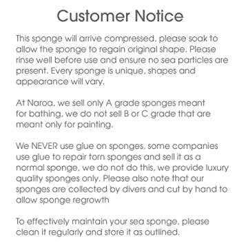 Naroa Baby Bath Sponge | Natural Soft Sea Sponge for Newborn Baby Bathing | Premium Unbleached Sea Wool Sponge for Toddlers Soft Skin | Baby Bath Essentials Wash Gift Registry Infant Boy Girl