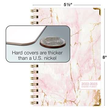 Stylish 2022-2023 Hardcover Planner with Stickers and Markers