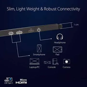 ASUS ROG Strix 17.3" 1080P Portable Gaming Monitor (XG17AHP)-FHD, IPS, 240Hz, Adaptive-Sync, Built-in Battery, ROG Bag, Tripod Stand, USB Type-C, Micro HDMI for Laptop, PC, Console, 3-Year Warranty