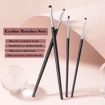 SALOCY Mini Smudge Brush for Eyeliner,Eyeshadow Brushes,Eyeliner Brush for Powder Gel Cream Liquid Concealer, Eye liner Blending, Highlighting brush,Concealer Brush,Eye Makeup Brush Set