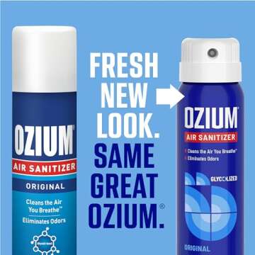 Ozium 3.5 Oz. Air Sanitizer & Odor Eliminator for Homes, Cars, Offices and More, Original Scent,(Pack of 2), clear