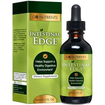 Go Nutrients Intestinal Edge - Gut Cleanse for Humans with Wormwood, Black Walnut, Clove & More - Li...