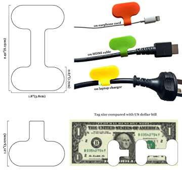 Mr-Label – Write on Cable Labels– Upgraded Clearer Writing Cord Tags- Cable Ties for Classify&Id...