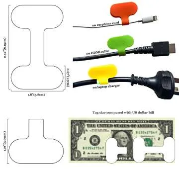 Mr-Label – Write on Cable Labels– Upgraded Clearer Writing Cord Tags- Cable Ties for Classify&Id...