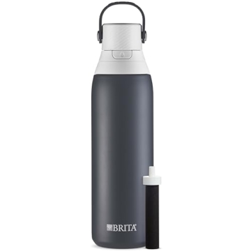 Brita Stainless Steel Premium Filtering Water Bottle, BPA-Free, Reusable, Insulated, Replaces 300 Pl...