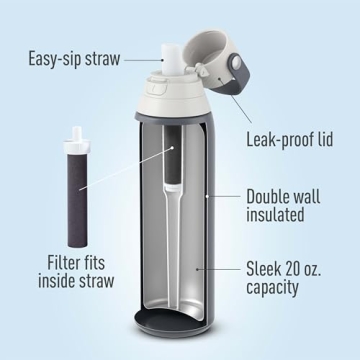 Brita Stainless Steel Filtering Water Bottle 20oz