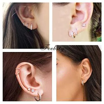 Small Sterling Silver Hoop Earrings Set for All Occasions